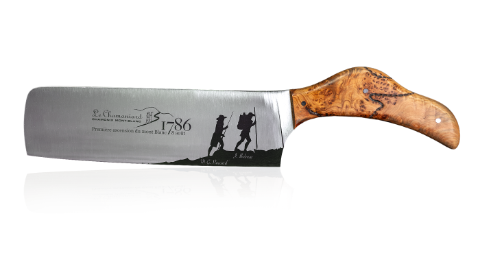 Couteau de cuisine Nakiri en genévrier