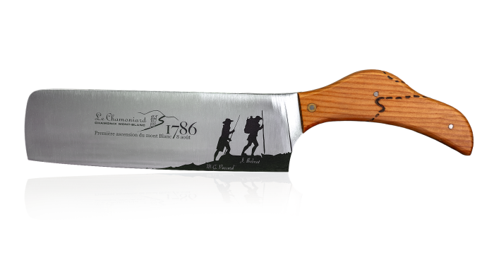 Couteau de cuisine Nakiri en mélèze